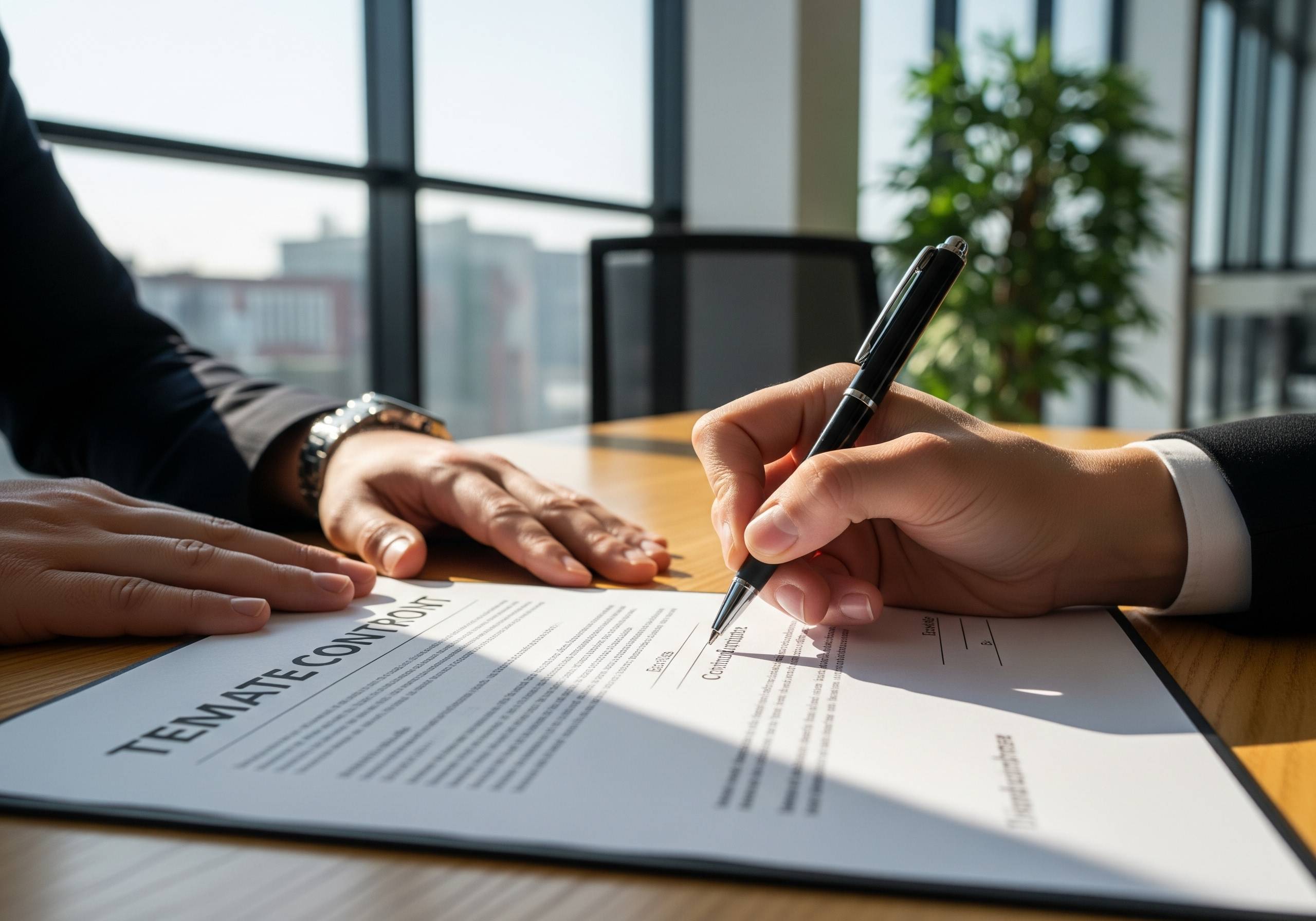 Pessoa assinando contrato representando Financiamento de Im&oacute;veis N&atilde;o Quitados